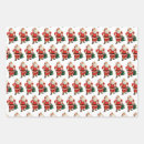 Search for retro santa wrapping paper Green