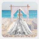 Search for beach bride square stickers Bridal