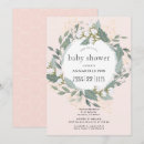 Search for peach and pink baby shower invitations Botanical
