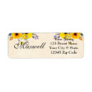 Search for sunflower birthday return address labels Yellow