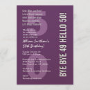 Search for purple white 50th birthday invitations Modern