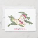 Search for waiting for santa christmas cards Cat