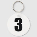 Search for number three key rings Numbers