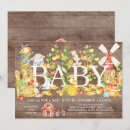 Search for farmers market baby shower invitations Rustic