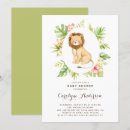 Search for lion baby shower invitations Watercolor