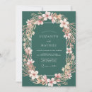 Search for enchanted forest wedding invitations Emerald green