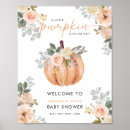 Search for little pumpkin baby shower signs Floral