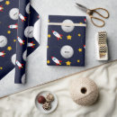 Search for moon and stars wrapping paper Rocket