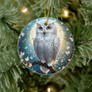 Search for snowy owl christmas tree decorations White