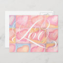 Search for love romantic postcards Calligraphy