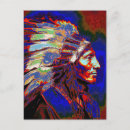 Search for american indian chief postcards Warrior