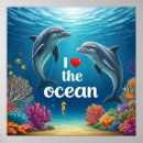 Search for love dolphins posters Ocean