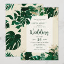 Search for tropical foliage wedding invitations Greenery