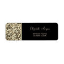 Search for gold glitter look return address labels For her