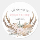 Search for deer wedding stickers Antlers