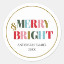 Search for retro colour stickers Merry and bright