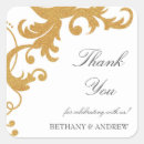 Search for damask thank you stickers Elegant