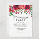 Search for red rose retirement party invitations Floral