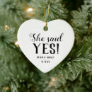 Search for she said yes christmas tree decorations Heart