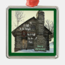Search for cabin christmas tree decorations Rustic log cabin