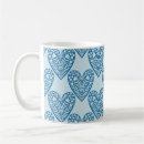 Search for blue heart design mugs Pattern