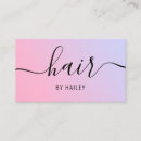 Search for gradient business cards Hair stylist