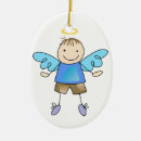 Search for angel boy christmas tree decorations Wings