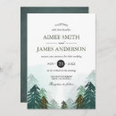 Search for winter forest wedding invitations Pine trees