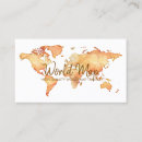Search for travel business cards World map