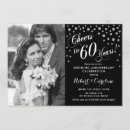 Search for black and silver 60th invitations 60 years