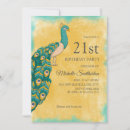 Search for peacock birthday invitations Watercolor