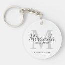 Search for honour round key rings Maid of honour
