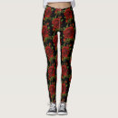 Search for black rose red leggings Floral