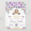 Search for lilac princess baby shower invitations Purple and gold