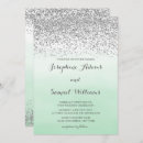 Search for mint and silver wedding invitations Watercolor