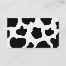 Search for animal business cards cow
