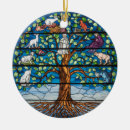 Search for stained glass art christmas tree decorations Blue