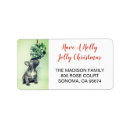 Search for french bulldog return address labels Festive