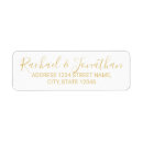 Search for white and gold wedding return address labels Modern