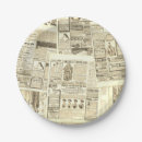 Search for antique newspaper paper plates Old