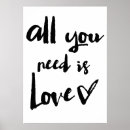 Search for song lyrics posters Black and white