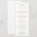 Search for gold border wedding menus Dinner