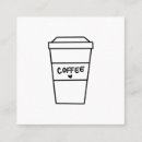 Search for cup coffee business cards Black and white