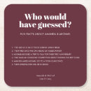 Search for burgundy coasters Typography