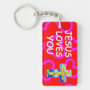 Search for christian heart key rings Jesus loves you