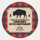 Search for lumberjack favor stickers Rustic