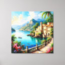 Search for mediterranean canvas prints Coastal village