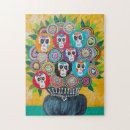 Search for sugar skull puzzles Flowers