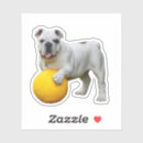 Search for white puppy stickers Bulldog