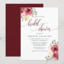 Search for maroon bridal shower invitations Watercolor